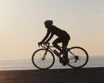Person cycling as a joint-friendly aerobic exercise