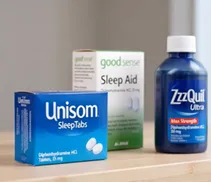 Doxylamine succinate OTC sleep aid - antihistamine found in Unisom SleepTabs